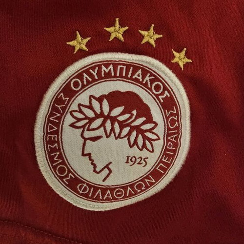 Olympiacos shorts matchworn used, Vasilis Sourlis 2020/2021