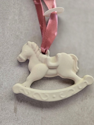 Decorative clay rocking horse new, handmade, various colors