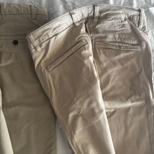Zara men's chino pants beige cream EU 38, pack of 2
