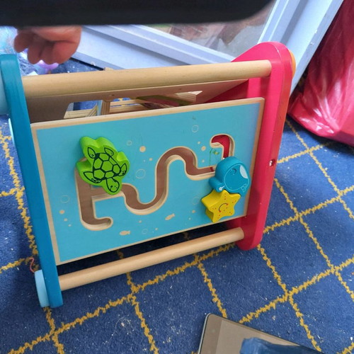 Hape Take Along Activity Box wooden in excellent condition for 10 months