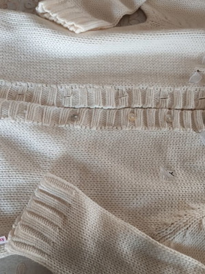 Mini Raxevsky cardigan for girl 4 years like new, beige with ribbon