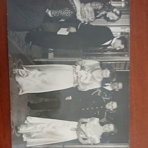 Black and white photo of British royal family used, vintage collectible