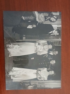 Black and white photo of British royal family used, vintage collectible