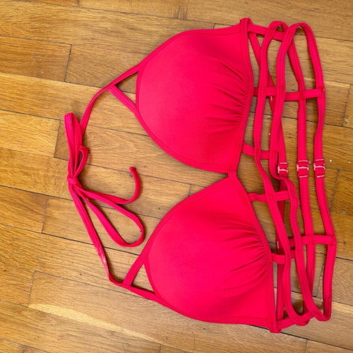 Swimwear top used, red, size XXL