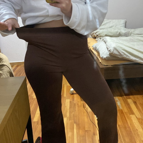 Brown elastic flare pants Arena like new, size S