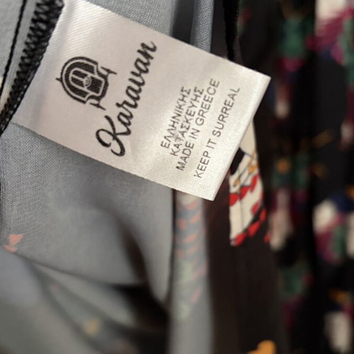Karavan dress with belt, like new, black and colorful