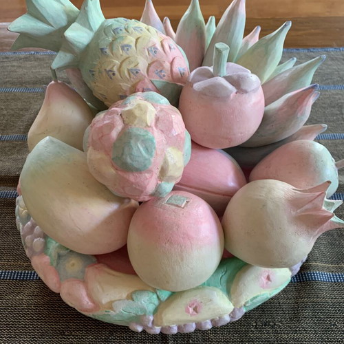 Wooden fruit platter handmade, new, 30 cm