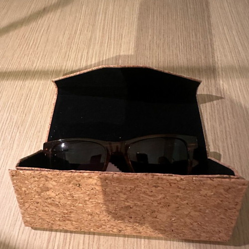 Sunglasses made from recyclable materials like new, brown