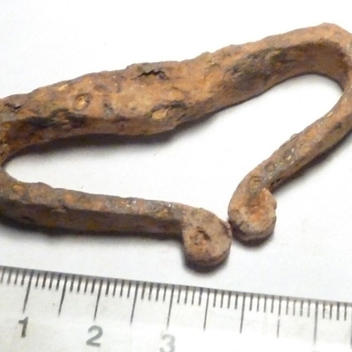 Iron hand-forged flint striker used