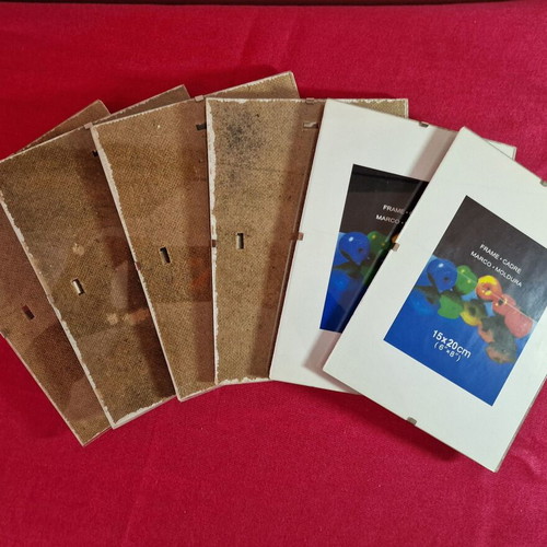 Photo frames used, pack of 6 15x20cm with clips and glass