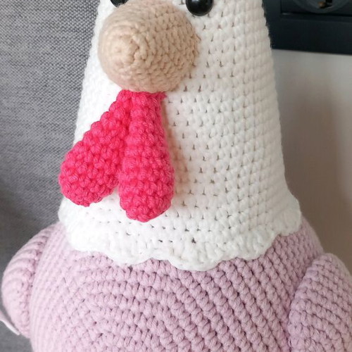 Chicken doll handmade knitted amigurumi new 35cm