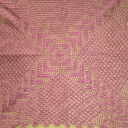 Handmade crochet table linens 3 pieces new, rotten apple color