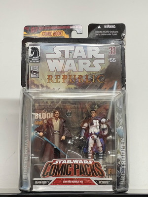 Star Wars Hasbro Republic Comic Pack #7 Obi-Wan Kenobi & Arc Trooper like new