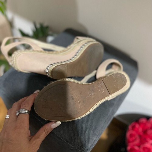 Platforms like new, chic and elegant, 14cm heel, size 38