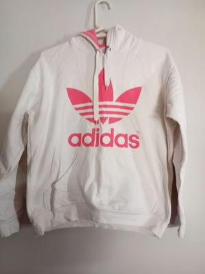 Women's hoodie, white and pink, size M or L