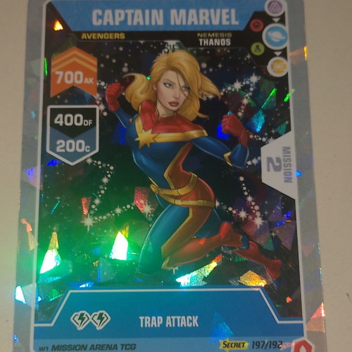 Captain Marvel #197 Secret Rare Card new, Mission Arena 2022