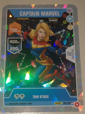 Captain Marvel #197 Secret Rare Card new, Mission Arena 2022