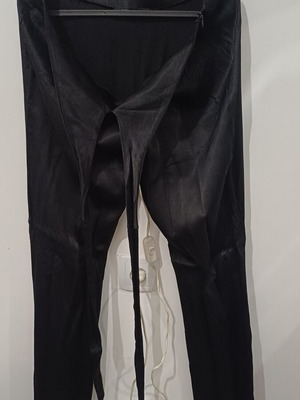 Zara pants with crisscross tie at waist like new, black