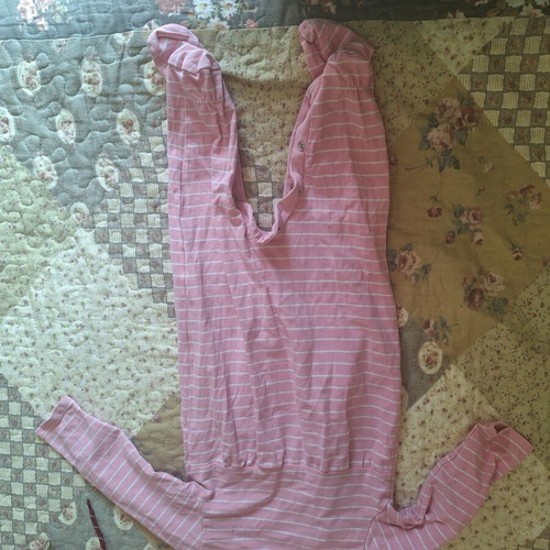 Mayoral baby romper 6-9 months pink with white stripes and bears