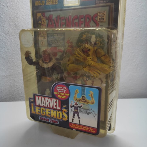Toybiz Marvel Legends Baron Zemo Masked figure used with comic and accessories