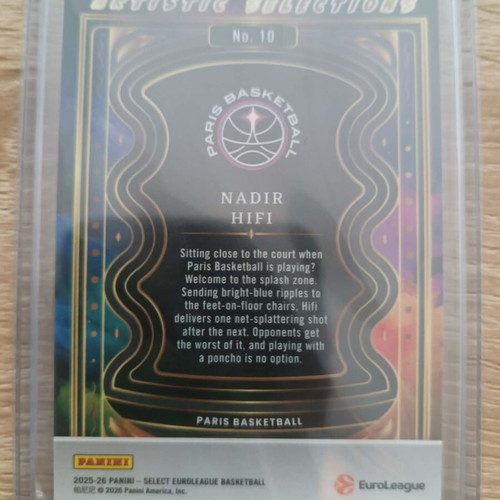 Nadir Hifi Artistic Selections Case Hit SSP Paris basketball card