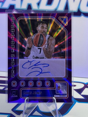 Donruss Euroleague 2024 C. Jones Valencia 15/25 Signature Series Purple Laser Auto