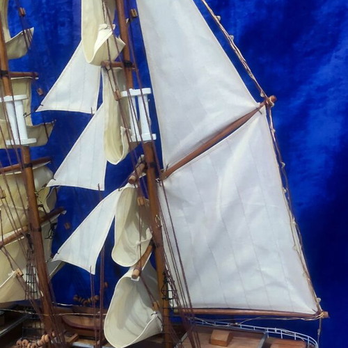 Decorative wooden sailing ship Cutty Sark replica used