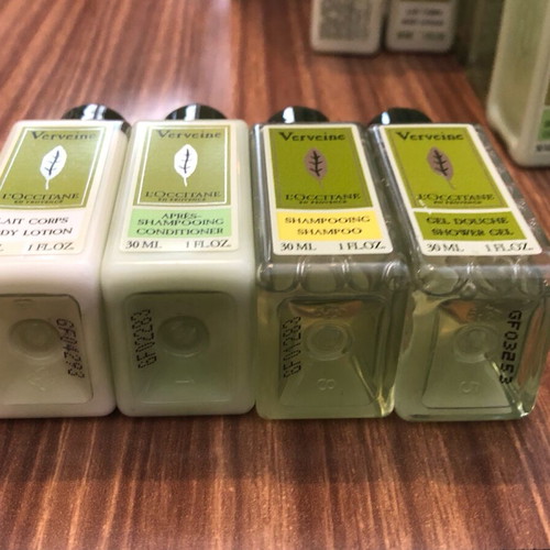L'Occitane Verveine Bath Products Set new, 18 pieces travel size