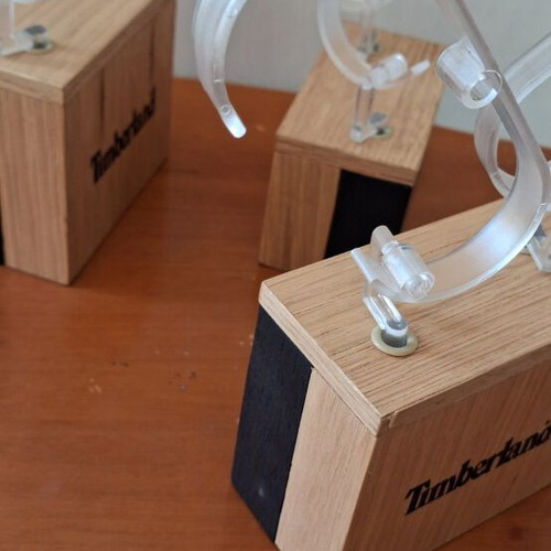 Timberland watch stands like new, set of three, black and beige