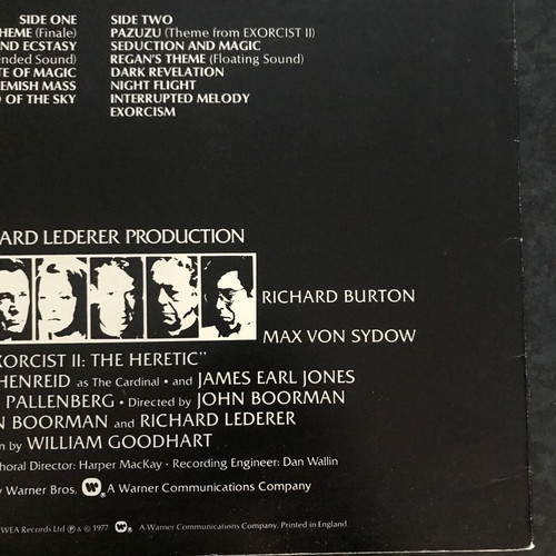 Vinyl Soundtrack Ennio Morricone – Exorcist II: The Heretic, Jazz-Funk, Experimental Record Like New