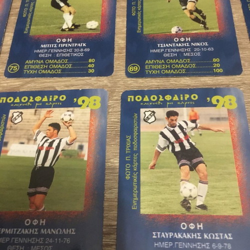 OFI Football 98 Cards set of 10 like new