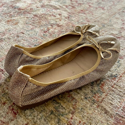 Exe ballerinas size 40 gold-silver like new