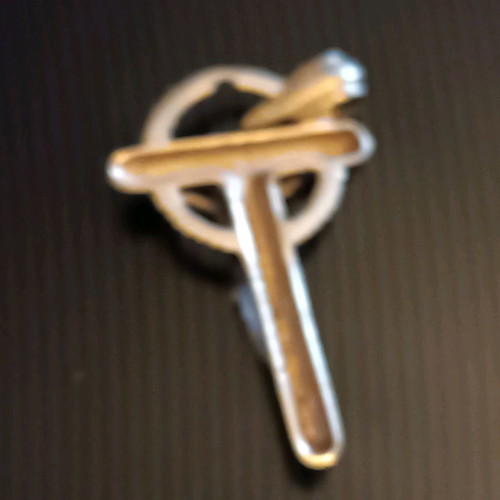 Gold cross 14k used, yellow and white gold 5.5 g