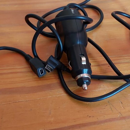 Car charger mini USB with adapter for micro USB used