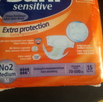 Sani Sensitive Incontinence Diapers No 2 Medium, New Pack of 15