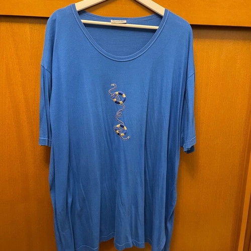 Blue blouse used, plus size XXXL