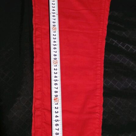 Bershka red pants like new, cotton and elastic size L