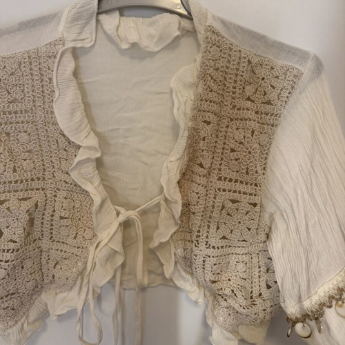 Boho jacket with sleeve detail and Zara bustier size M like new