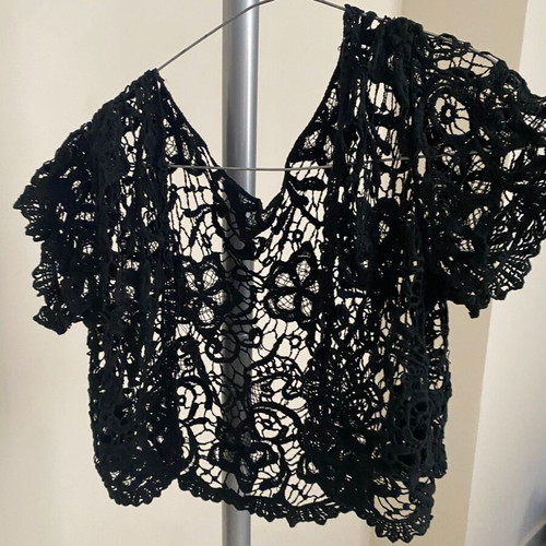 Black Guipure Lace Bolero Jacket like new, one size