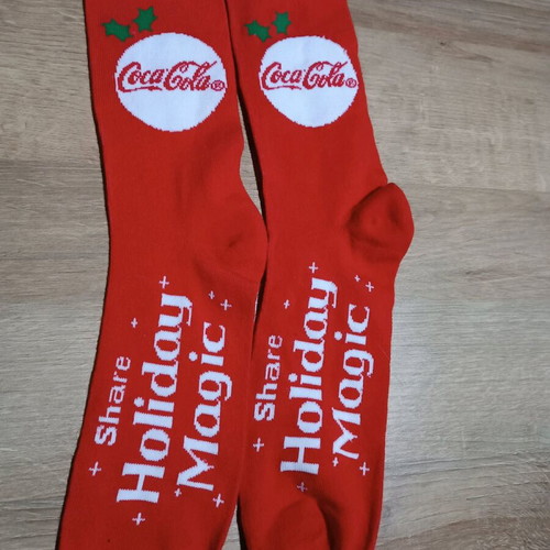 Coca Cola Christmas socks new, red
