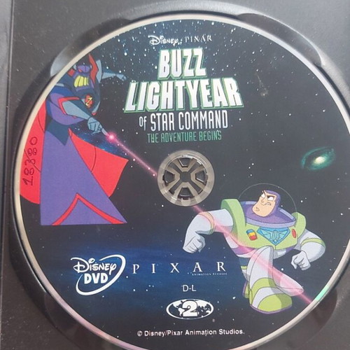 Buzz Lightyear of Star Commands DVD used, dubbed with Greek subtitles