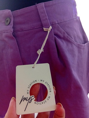 Cotton jean shorts new, one size, purple
