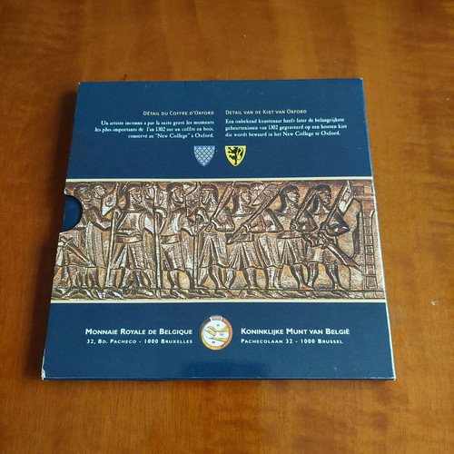 Belgian 2002 FDC euro coin set original in case with medal new