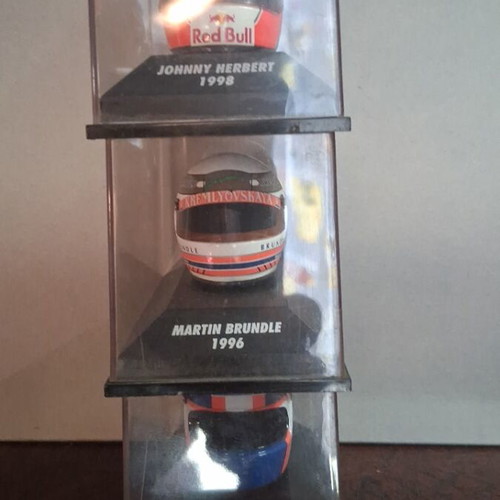 Minichamps miniature helmet set, 3 pieces