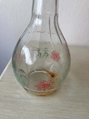 Glass Bottle Dafni Wine Festival 1963 used