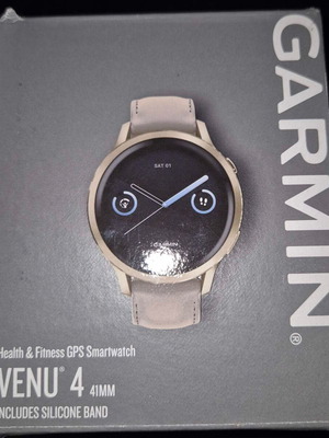 Garmin Venu 4 41mm smartwatch σε Lunar Gold με δύο λουριά