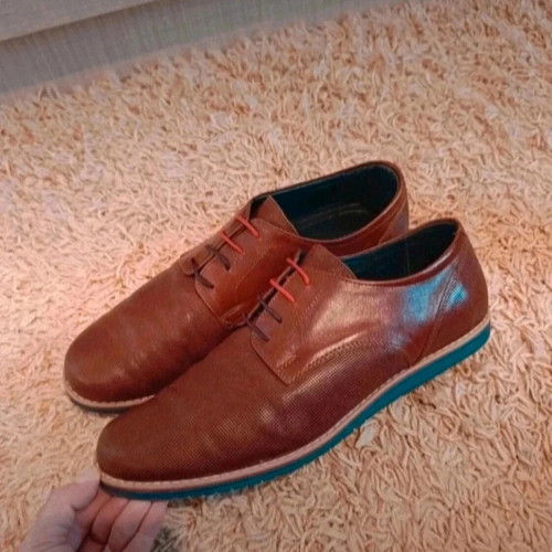 Steve Kommon casual men's leather shoes, brown