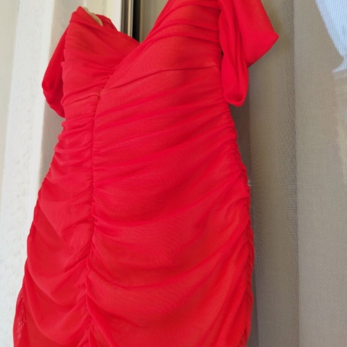 Evening dress red, size Small, like new, fitted