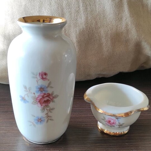 Small Bavarian porcelain bowl used, 1950s vintage