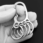Steel keychain foot new, silver